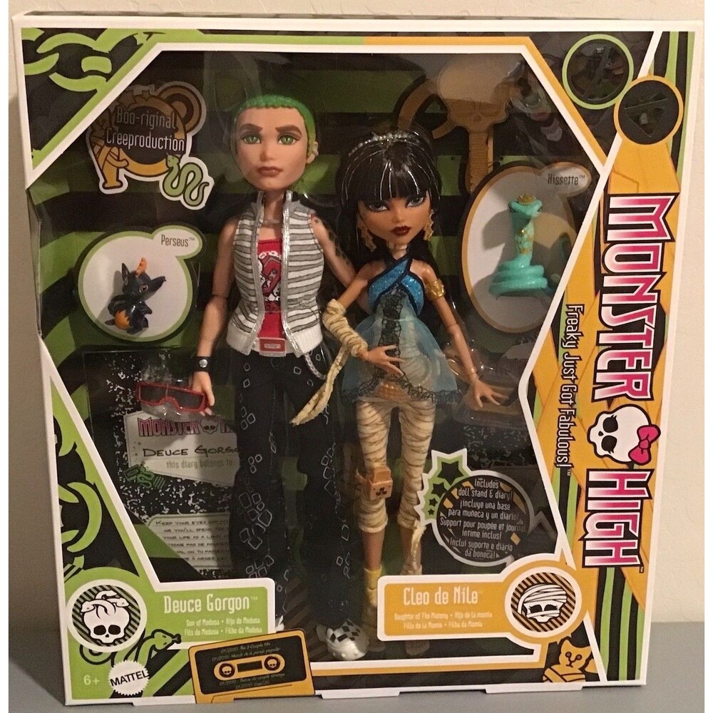 Monster High Deuce Gorgon & Cleo De Nile Set Creeproduction Dolls 2024 NEW NRFB